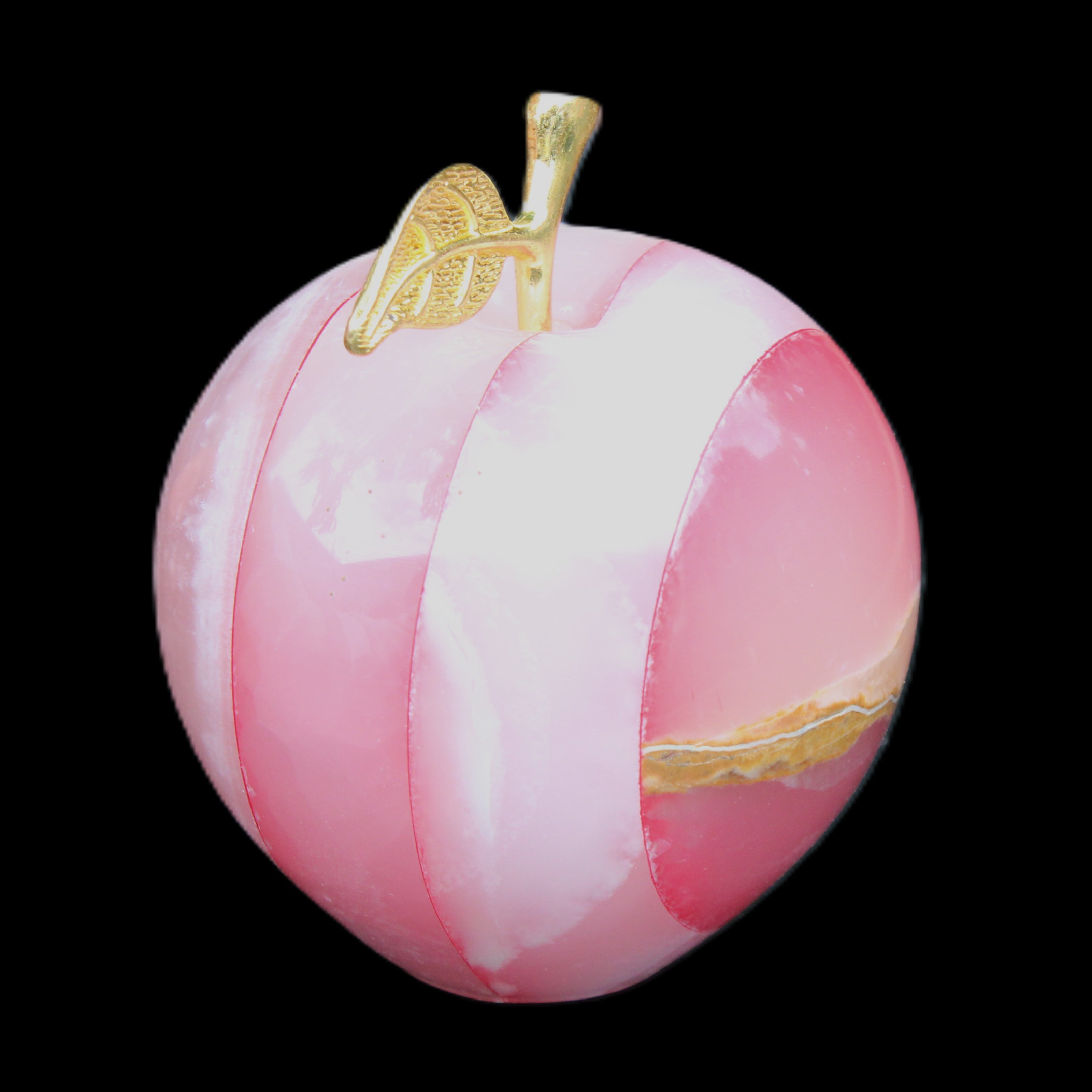 Afghan Jade Onyx hand-carved Apple 60*74mm 376g in sunlight - Rocks and Things Store