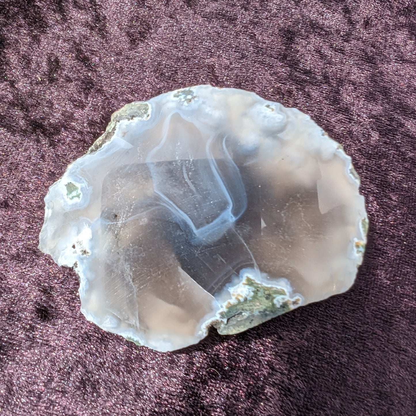 Agate ocean-rock-pool geode slice 94g