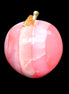 Pink Lady Afghan Jade Onyx hand-carved Apple 60*74mm 405-427g in sunlight - Rocks and Things Store
