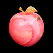 Pink Lady Afghan Jade Onyx hand-carved Apple 60*74mm 405-427g in sunlight - Rocks and Things Store