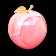 Pink Lady Afghan Jade Onyx hand-carved Apple 60*74mm 405-427g in sunlight - Rocks and Things Store