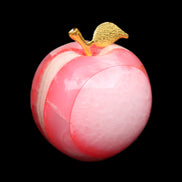 Pink Lady Afghan Jade Onyx hand-carved Apple 60*74mm 405-427g in sunlight - Rocks and Things Store