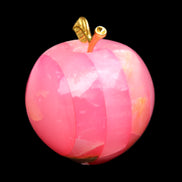 Pink Lady Afghan Jade Onyx hand-carved Apple 60*74mm 405-427g in sunlight - Rocks and Things Store