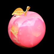 Pink Lady Afghan Jade Onyx hand-carved Apple 60*74mm 405-427g in sunlight - Rocks and Things Store