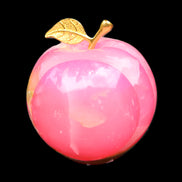 Pink Lady Afghan Jade Onyx hand-carved Apple 60*74mm 405-427g in sunlight - Rocks and Things Store