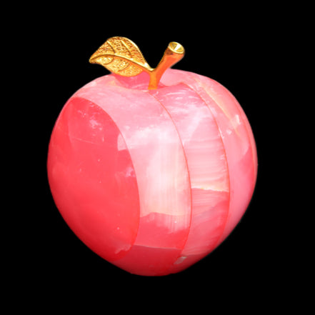 Pink Lady Afghan Jade Onyx hand-carved Apple 60*74mm 405-427g in sunlight - Rocks and Things Store