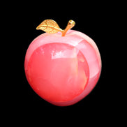 Pink Lady Afghan Jade Onyx hand-carved Apple 60*74mm 405-427g in sunlight - Rocks and Things Store