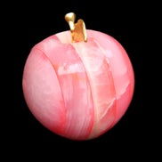 Pink Lady Afghan Jade Onyx hand-carved Apple 60*74mm 405-427g in sunlight - Rocks and Things Store