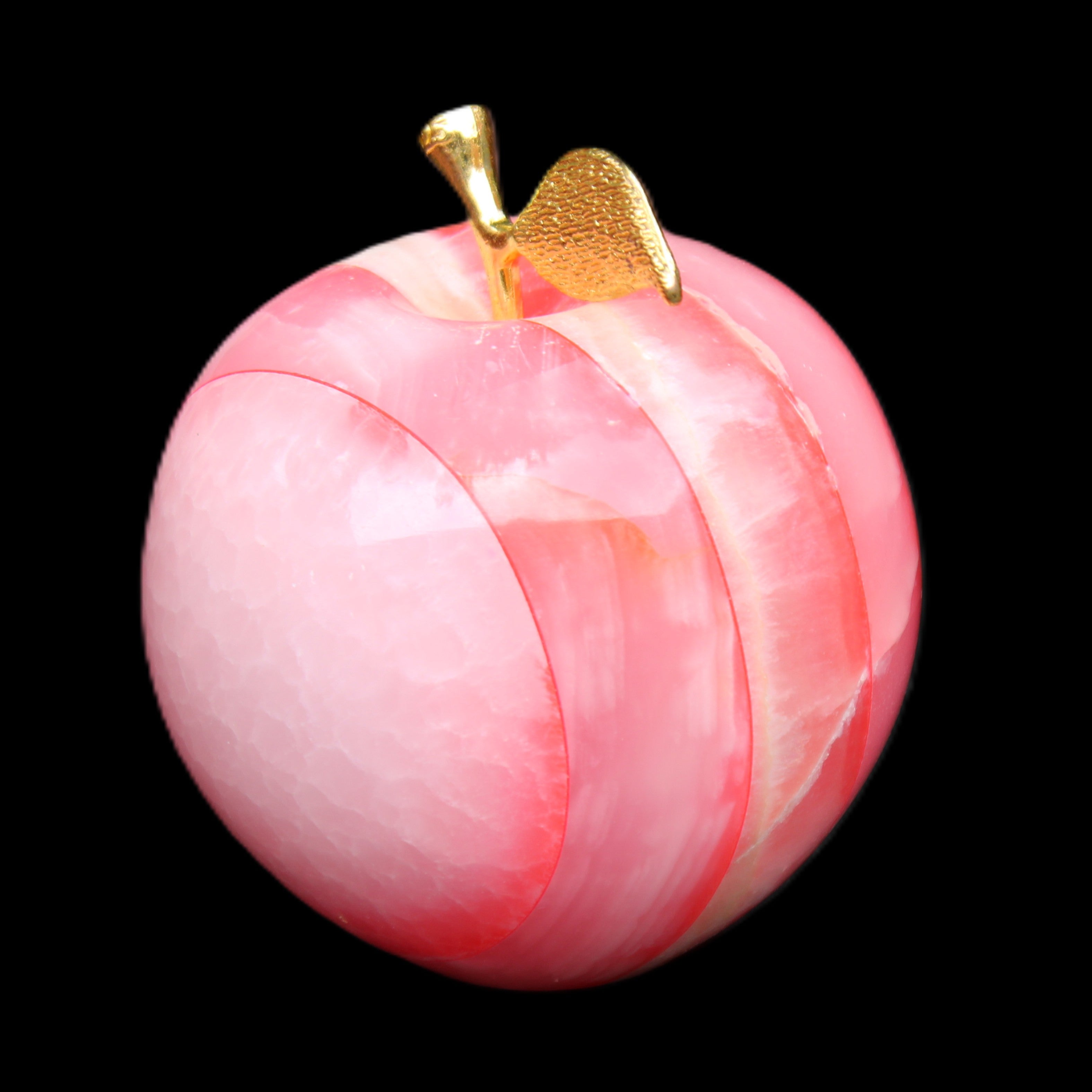 Pink Lady Afghan Jade Onyx hand-carved Apple 60*74mm 405-427g in sunlight - Rocks and Things Store