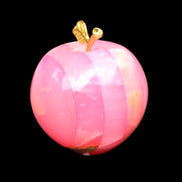 Pink Lady Afghan Jade Onyx hand-carved Apple 60*74mm 405-427g in sunlight - Rocks and Things Store