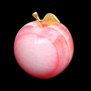 Pink Lady Afghan Jade Onyx hand-carved Apple 60*74mm 405-427g in sunlight - Rocks and Things Store
