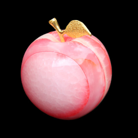 Pink Lady Afghan Jade Onyx hand-carved Apple 60*74mm 405-427g in sunlight - Rocks and Things Store