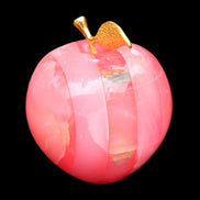 Pink Lady Afghan Jade Onyx hand-carved Apple 60*74mm 405-427g in sunlight - Rocks and Things Store