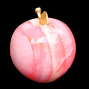 Pink Lady Afghan Jade Onyx hand-carved Apple 60*74mm 405-427g in sunlight - Rocks and Things Store
