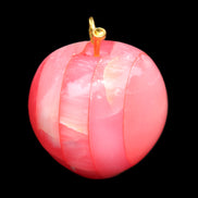Pink Lady Afghan Jade Onyx hand-carved Apple 60*74mm 405-427g in sunlight - Rocks and Things Store