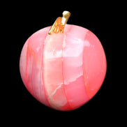 Pink Lady Afghan Jade Onyx hand-carved Apple 60*74mm 405-427g in sunlight - Rocks and Things Store