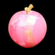 Pink Lady Afghan Jade Onyx hand-carved Apple 60*74mm 405-427g in sunlight - Rocks and Things Store