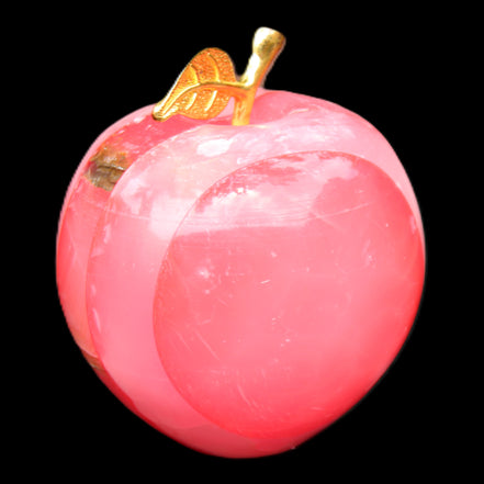 Pink Lady Afghan Jade Onyx hand-carved Apple 60*74mm 405-427g in sunlight - Rocks and Things Store