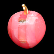 Pink Lady Afghan Jade Onyx hand-carved Apple 60*74mm 405-427g in sunlight - Rocks and Things Store