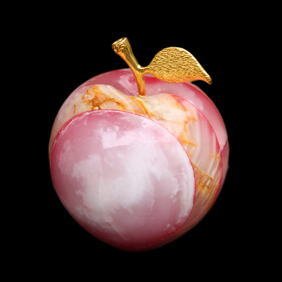 Afghan Jade Onyx hand-carved Apple 57*70mm 361g in sunlight - Rocks and Things Store