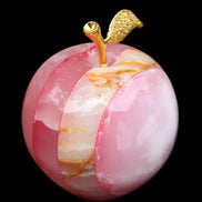 Afghan Jade Onyx hand-carved Apple 57*70mm 361g in sunlight - Rocks and Things Store