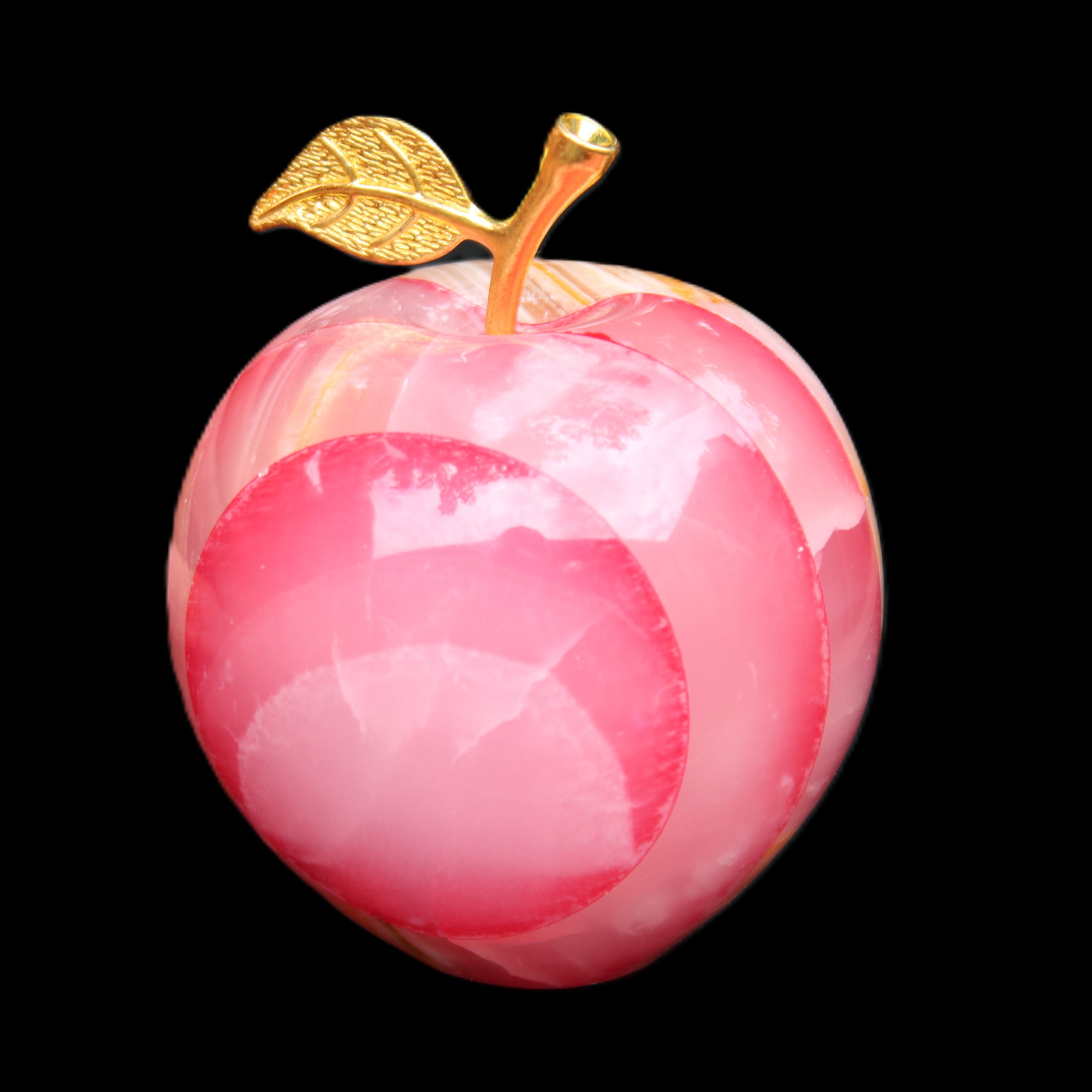 Afghan Jade Onyx hand-carved Apple 57*70mm 361g in sunlight - Rocks and Things Store