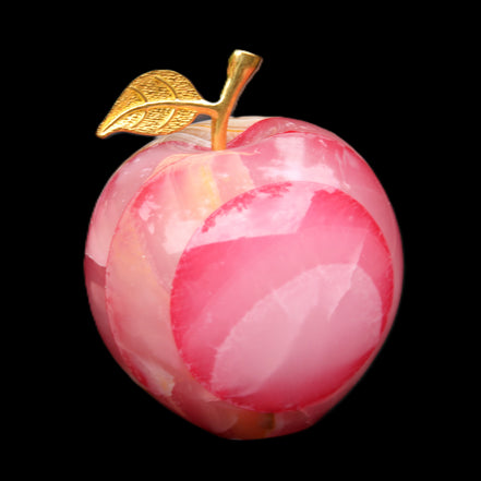 Afghan Jade Onyx hand-carved Apple 57*70mm 361g in sunlight - Rocks and Things Store