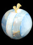 Afghan Jade Onyx hand-carved blue Apple 58*70mm 394g in sunlight - Rocks and Things Store