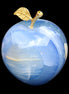 Afghan Jade Onyx hand-carved blue Apple 60*78mm 411g in sunlight  - Rocks and Things Store