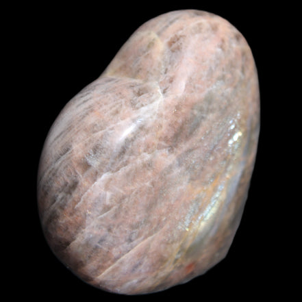Black Moonstone heart 132g in sunlight - Rocks and Things Store