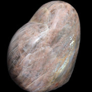 Black Moonstone heart 132g in sunlight - Rocks and Things Store