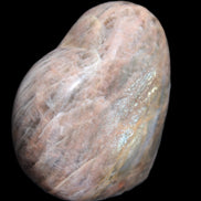 Black Moonstone heart 132g in sunlight - Rocks and Things Store
