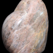 Black Moonstone heart 132g in sunlight - Rocks and Things Store