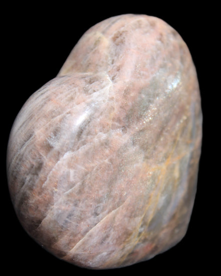 Black Moonstone heart 132g in sunlight - Rocks and Things Store