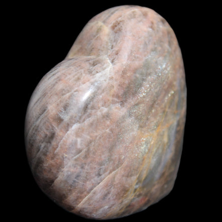 Black Moonstone heart 132g in sunlight - Rocks and Things Store