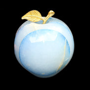 Afghan Jade Onyx hand-carved blue Apple 60*70mm 403g in sunlight - Rocks and Things Store