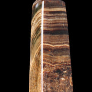 Chocolate Calcite obelisk 112*37mm 230g in UV light - Rocks and Things Store