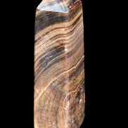 Chocolate Calcite obelisk 112*37mm 230g in UV light - Rocks and Things Store