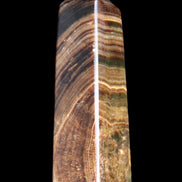Chocolate Calcite obelisk 112*37mm 230g in UV light - Rocks and Things Store