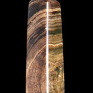 Chocolate Calcite obelisk 112*37mm 230g in UV light - Rocks and Things Store