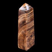 Chocolate Calcite obelisk 112*37mm 230g in UV light - Rocks and Things Store