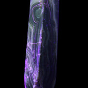 Tall Chocolate Calcite obelisk 154*32mm 439g in UV light - Rocks and Things Store