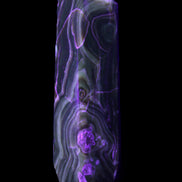 Tall Chocolate Calcite obelisk 154*32mm 439g in UV light - Rocks and Things Store