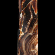 Tall Chocolate Calcite obelisk 154*32mm 439g in UV light - Rocks and Things Store