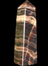 Chocolate Calcite obelisk 119*32mm 270g in UV light  - Rocks and Things Store