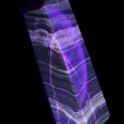 Chocolate Calcite obelisk 119*32mm 270g in UV light  - Rocks and Things Store