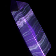 Chocolate Calcite obelisk 119*32mm 270g in UV light  - Rocks and Things Store