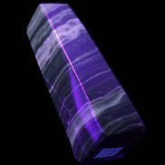 Chocolate Calcite obelisk 119*32mm 270g in UV light  - Rocks and Things Store