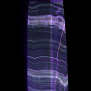 Chocolate Calcite obelisk 119*32mm 270g in UV light  - Rocks and Things Store