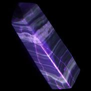 Chocolate Calcite obelisk 119*32mm 270g in UV light  - Rocks and Things Store